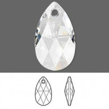 Faceted Clear Pendant 22x13mm,glass teardrop pendant